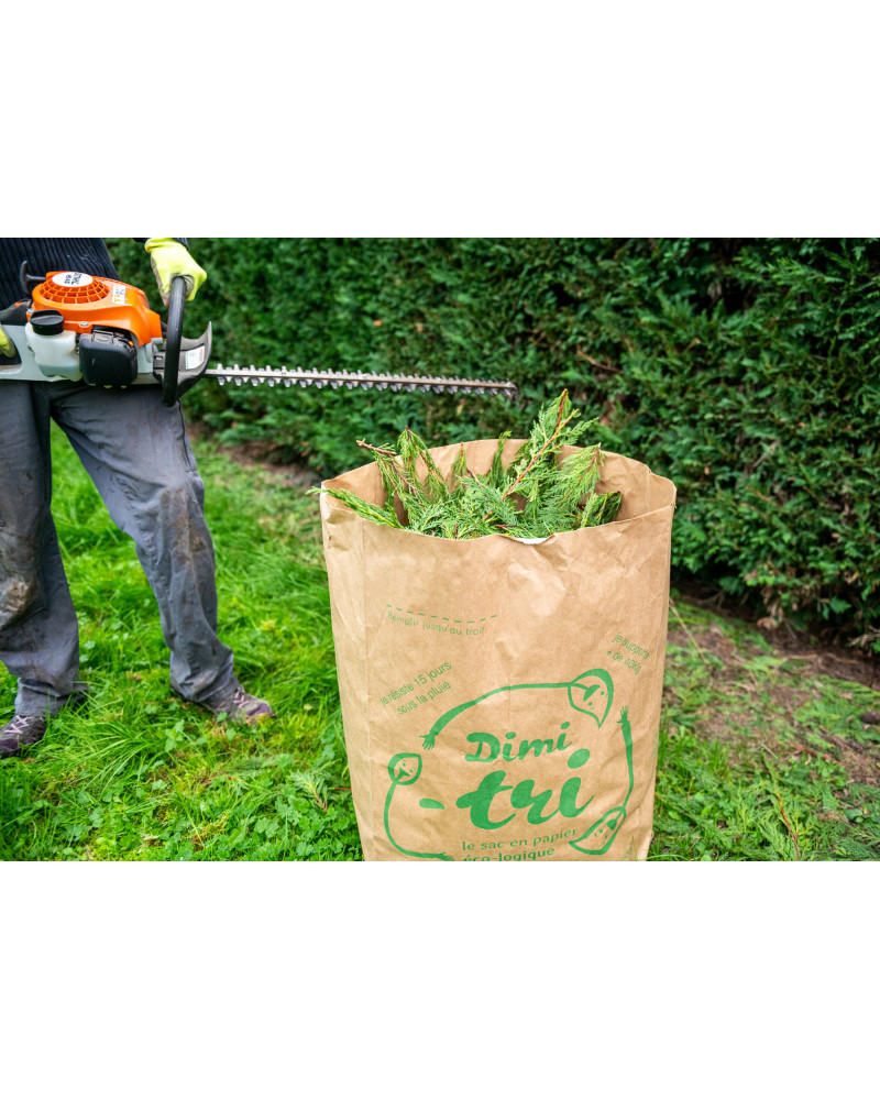 Sac à déchets verts, déchets végétaux, sac de feuilles, sac d'herbes