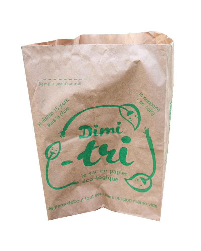 Sac compostable ultra-résistant pour déchets verts Dimi-tri - 100L